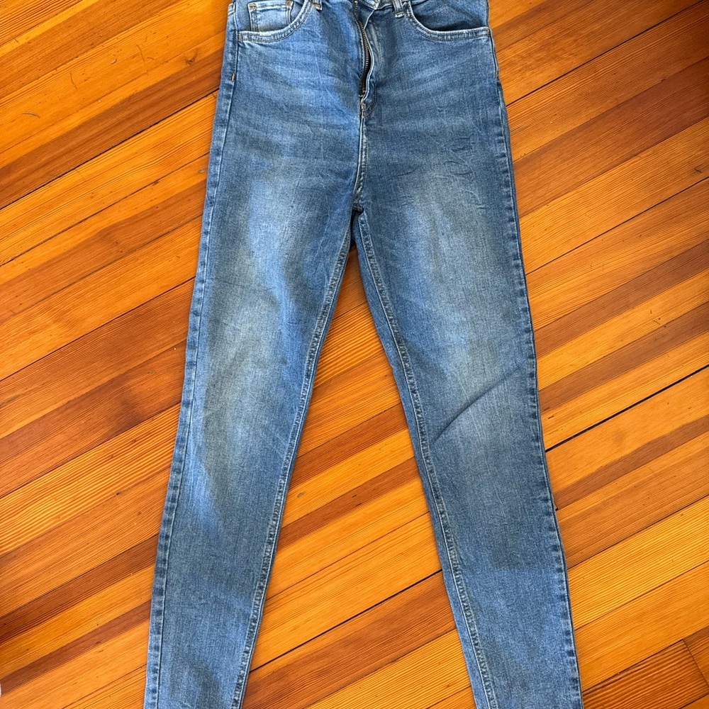 Zara Blue Skinny Jeans Medium Wash Denim